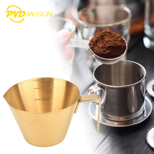 Xi mạ PVD Dosing Cup – Giải pháp nâng tầm thẩm mỹ và độ bền cho dụng cụ Barista cao cấp